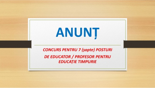 Anunțuri